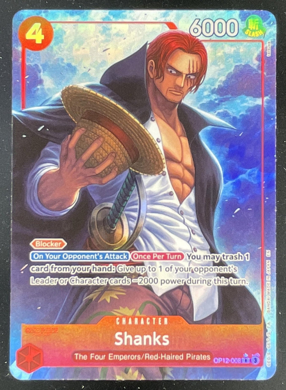 2025 One Piece Legacy of the Master Alternate Art #OP12-008 Shanks product image 1, provided for visual reference and