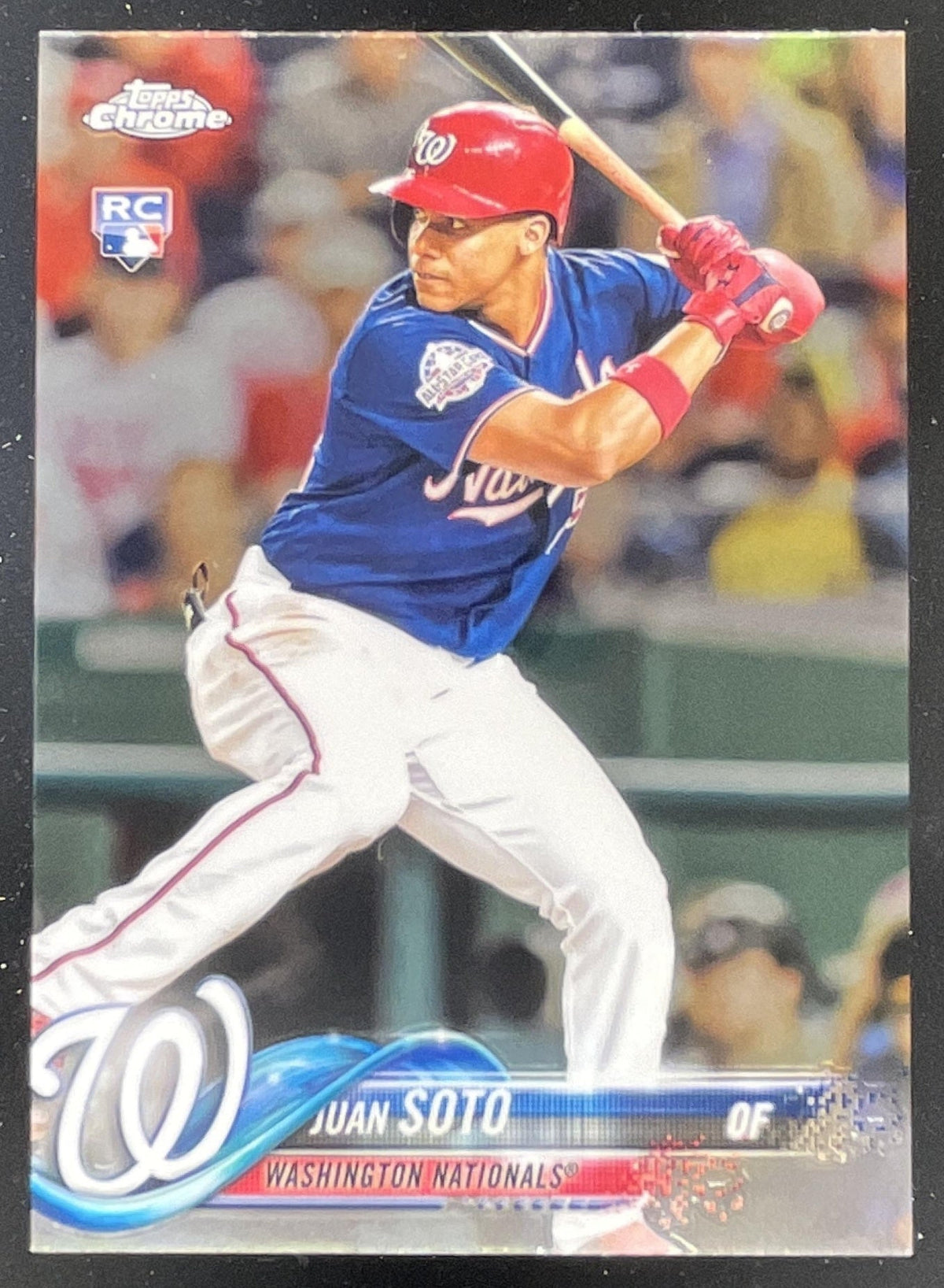 2018 Topps Chrome Update #HMT55 Juan Soto RC product image 1, provided for visual reference and product detail review