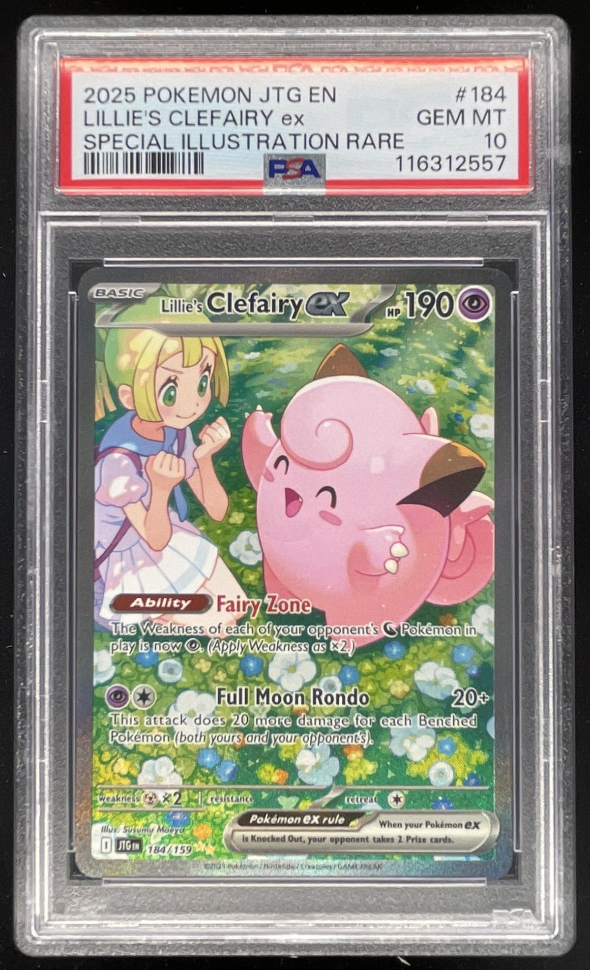 2025 Pokemon Journey Together #184/159 Lillie's Clefairy ex PSA 10 product image 1, provided for visual reference and