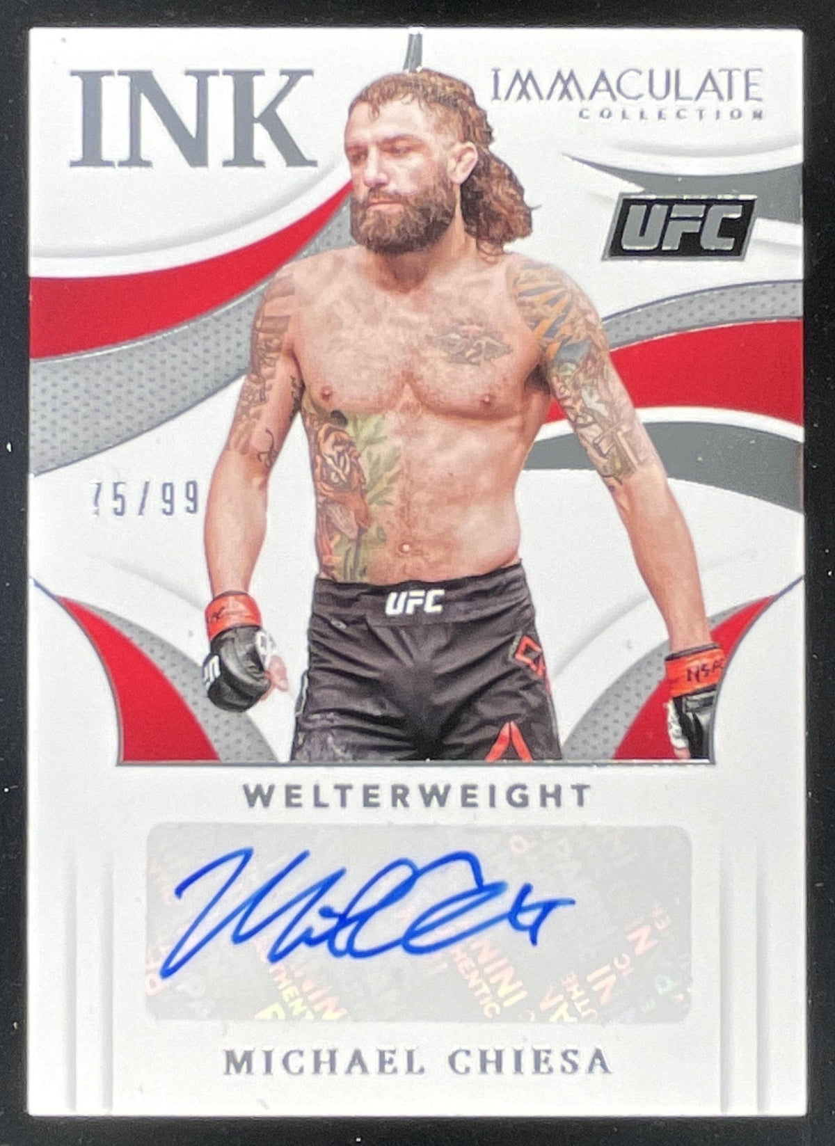 2021 Immaculate Collection UFC Immaculate Ink #II-MCS Michael Chiesa Auto /99 product image 1, provided for visual reference