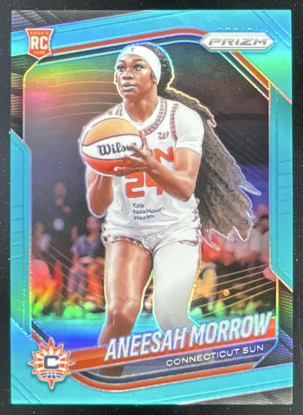 2025 Panini WNBA Prizm Teal Prizm #79 Aneesah Morrow RC /49 product image 1, provided for visual reference and product