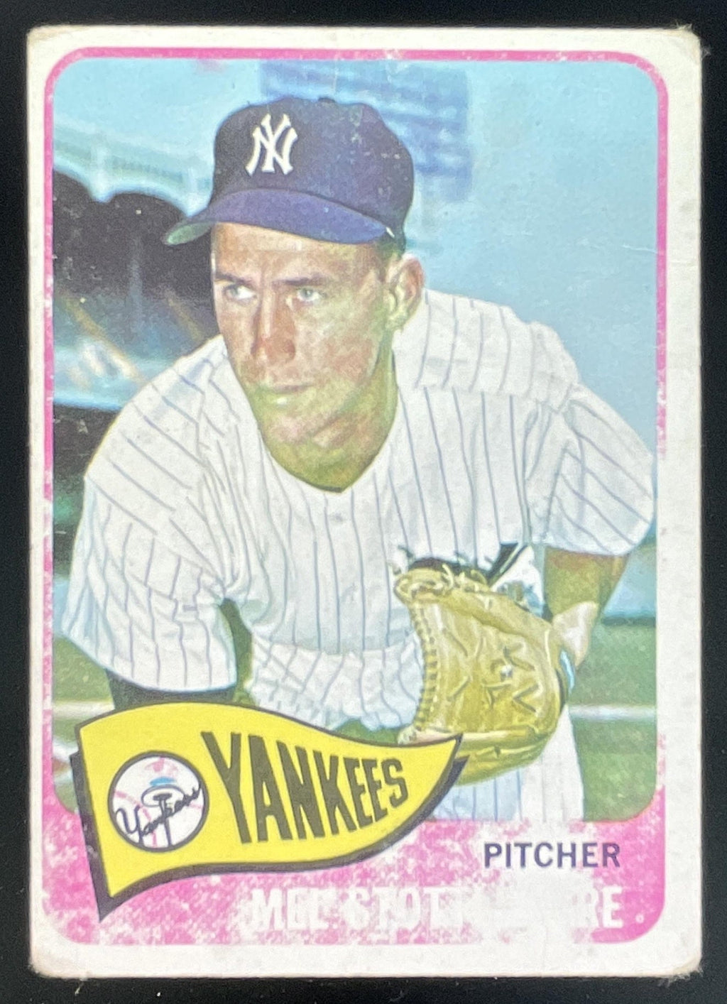 1965 Topps #550 Mel Stottlemyre RC product image 1, provided for visual reference and product detail review
