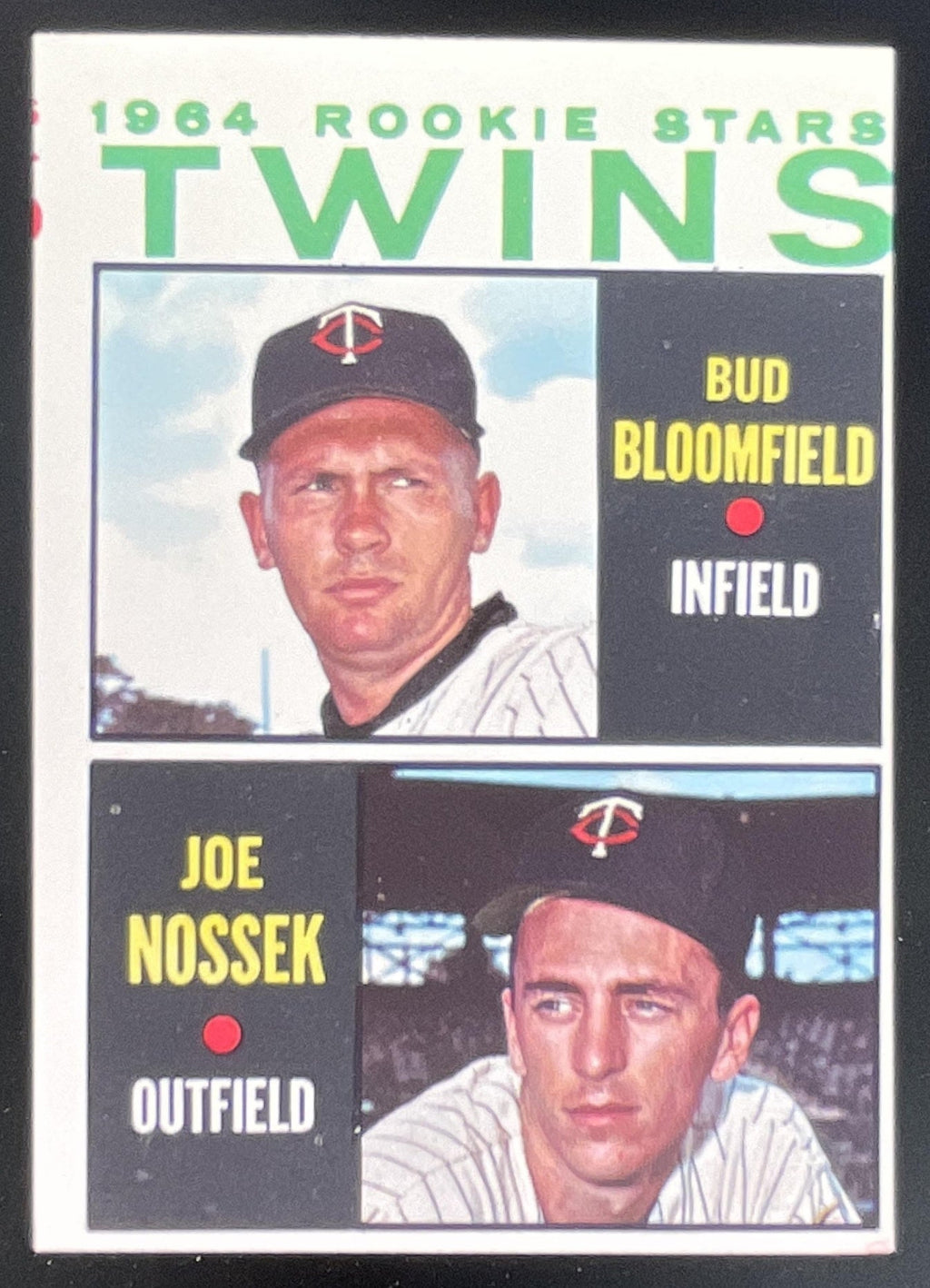 1964 Topps #532 Twins 1964 Rookie Stars Bud Bloomfield Joe Nossek UER RC product image 1, provided for visual reference and