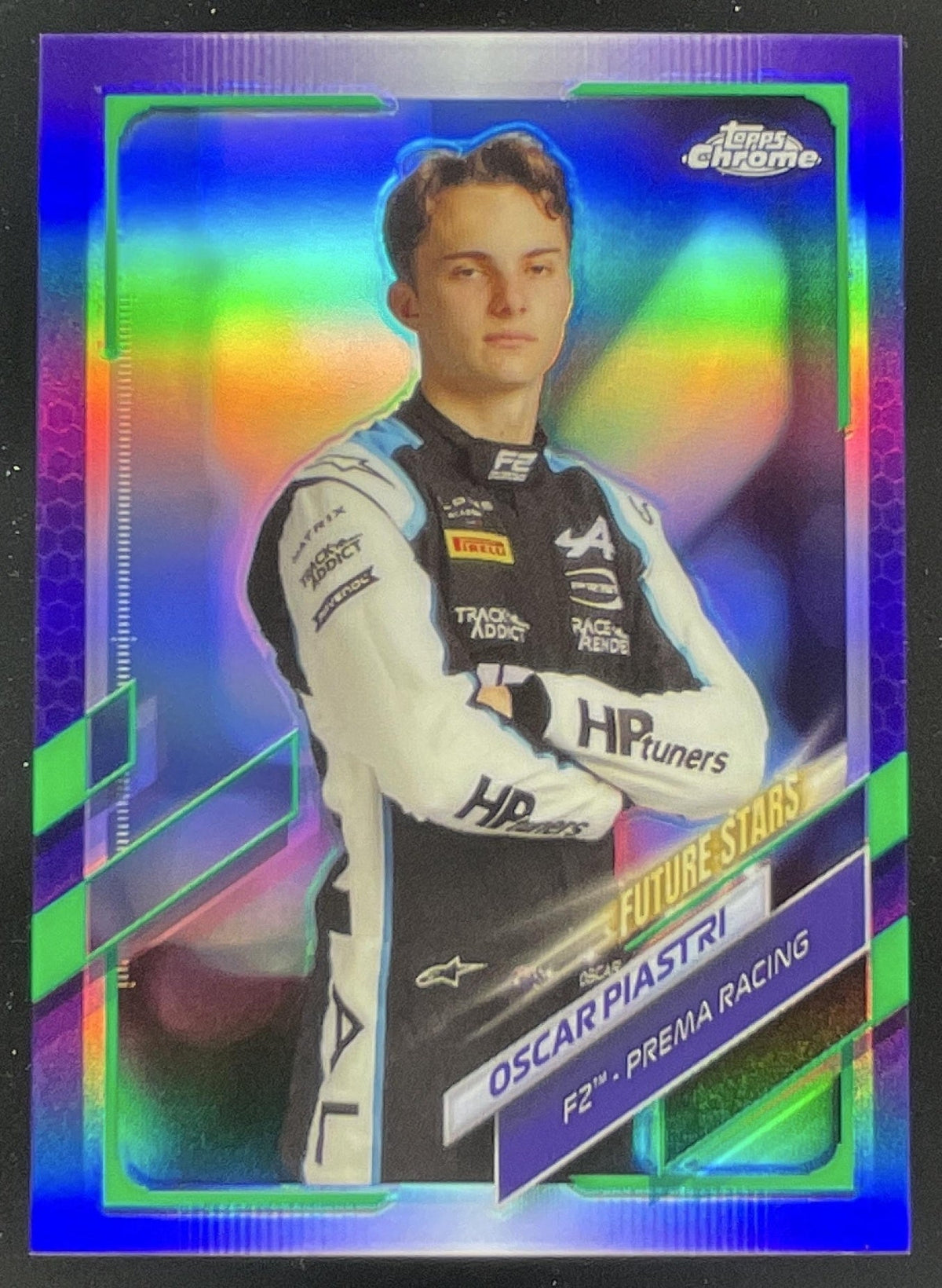 2021 Topps Chrome Formula 1 Purple Refractor #59 Oscar Piastri RC Future Stars product image 1, provided for visual