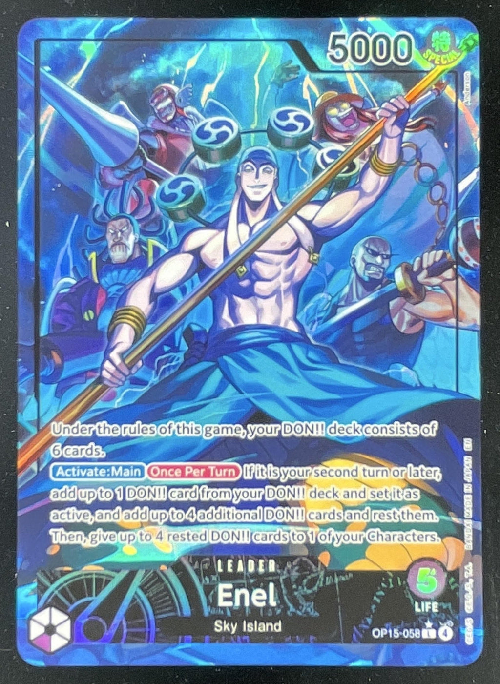 2026 One Piece Adventure on Kami's Island Alternate Art #OP15-058 Enel product image 1, provided for visual reference and