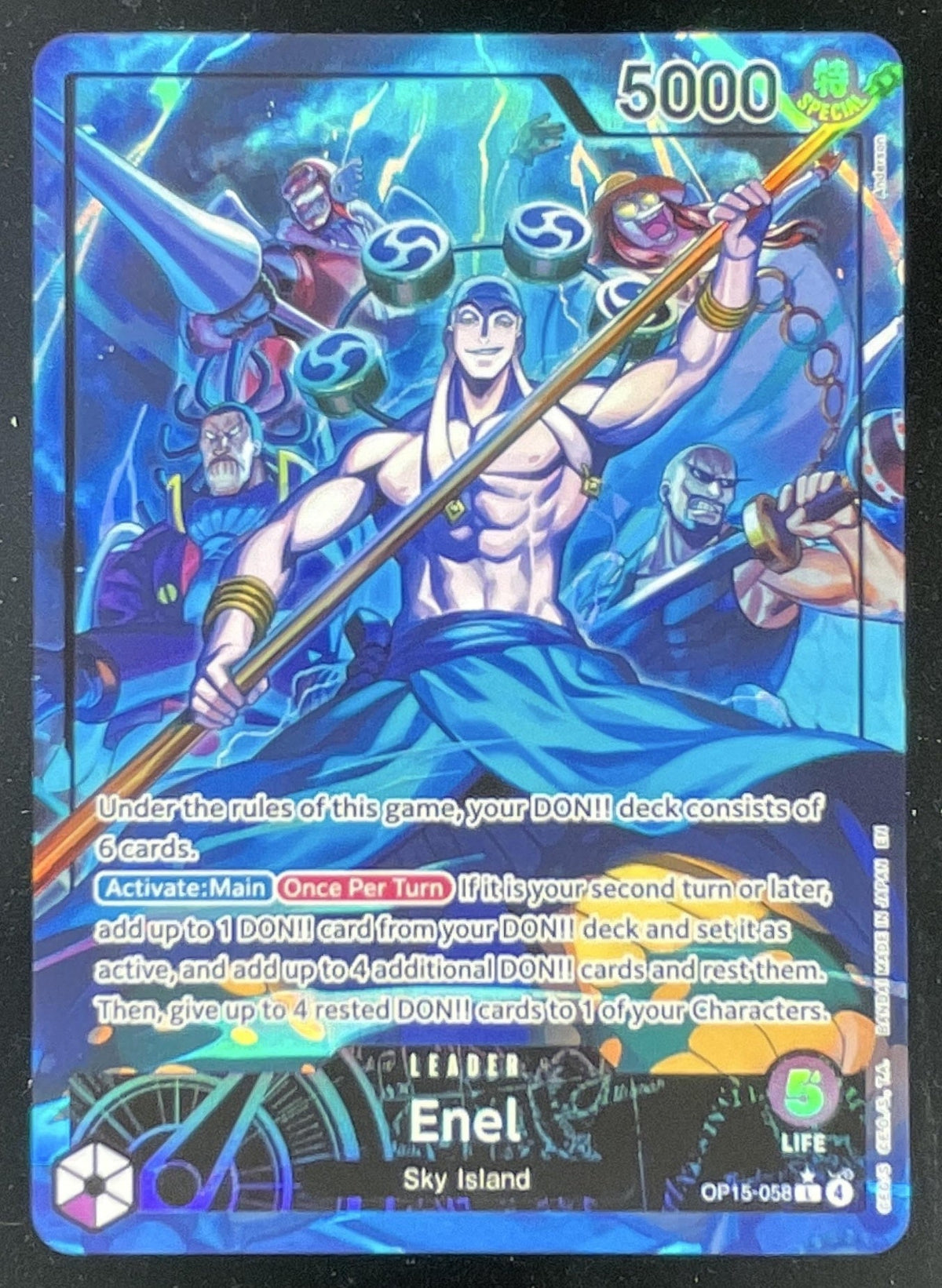 2026 One Piece Adventure on Kami's Island Alternate Art #OP15-058 Enel product image 1, provided for visual reference and