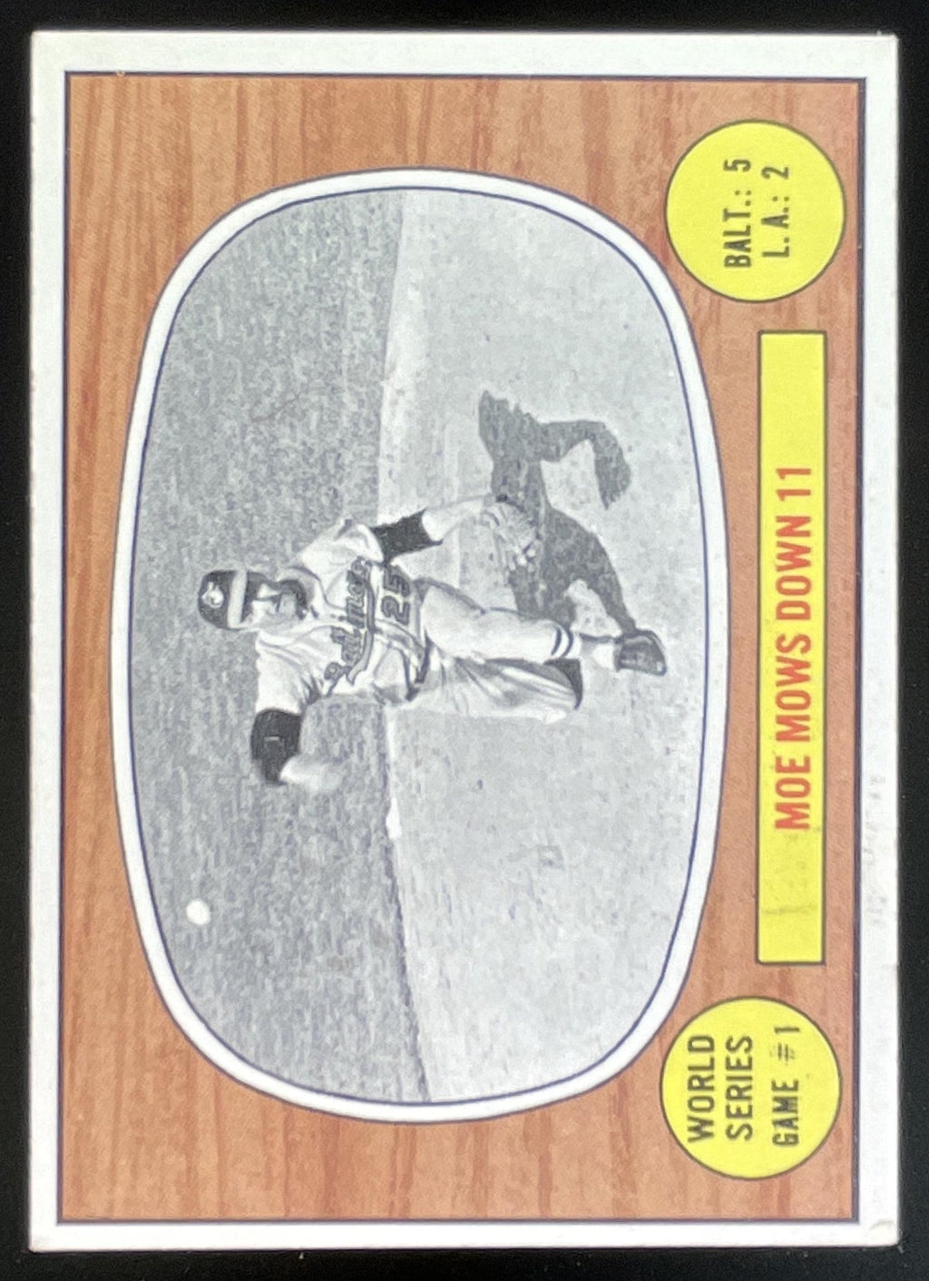 1967 Topps #151 World Series Game #1 - Moe Mows Down 11 product image 1, provided for visual reference and product detail