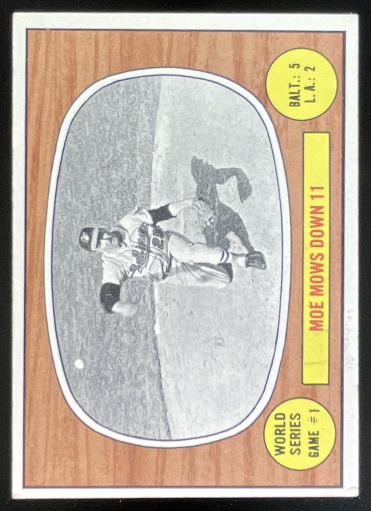 1967 Topps #151 World Series Game #1 - Moe Mows Down 11 product image 1, provided for visual reference and product detail