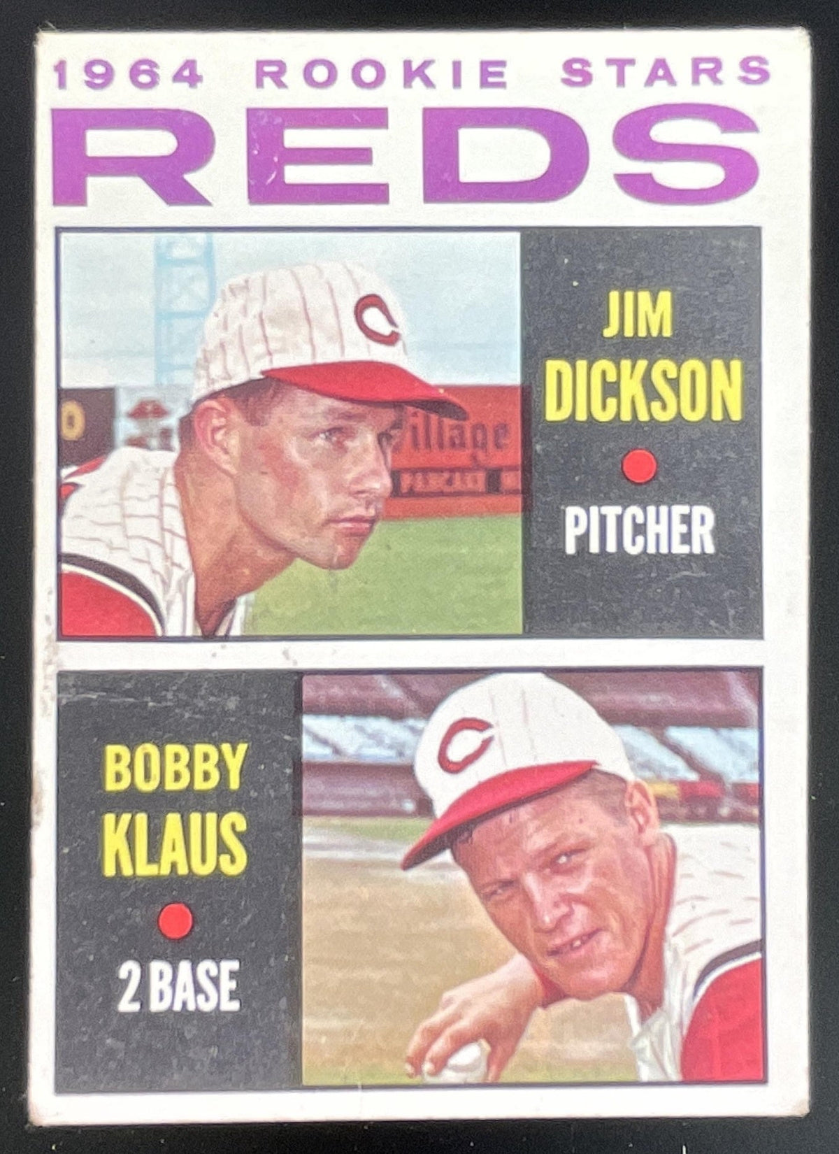 1964 Topps #524 Reds 1964 Rookie Stars Jim Dickson Bobby Klaus RC product image 1, provided for visual reference and product