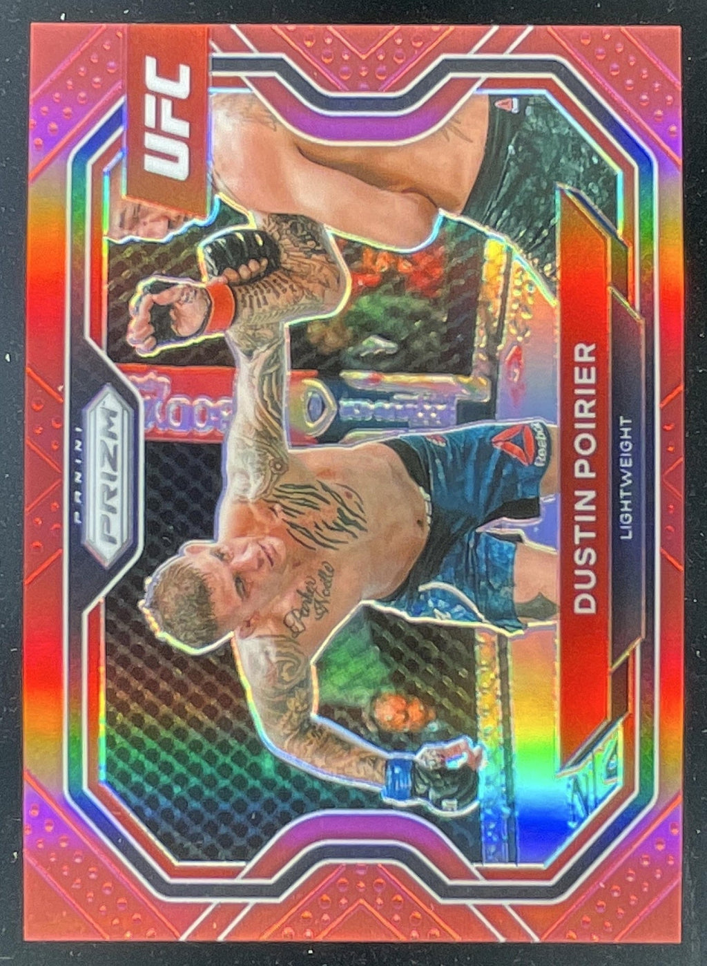2021 Panini Prizm UFC Red Prizms #128 Dustin Poirier /275 product image 1, provided for visual reference and product detail