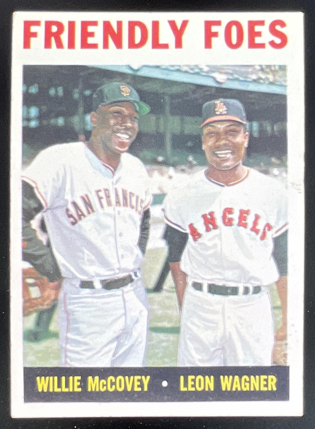 1964 Topps #41 Friendly Foes Willie McCovey Leon Wagner C product image 1, provided for visual reference and product detail