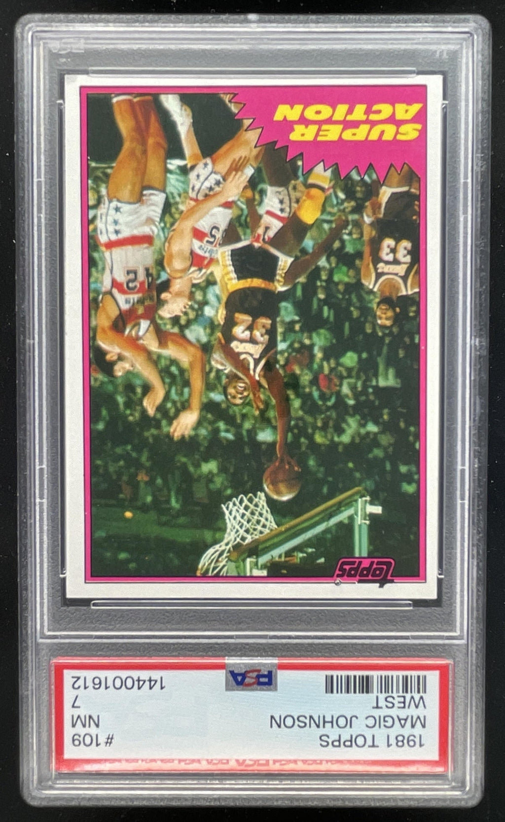 1981-82 Topps #W109 Magic Johnson PSA 7 product image 1, provided for visual reference and product detail review