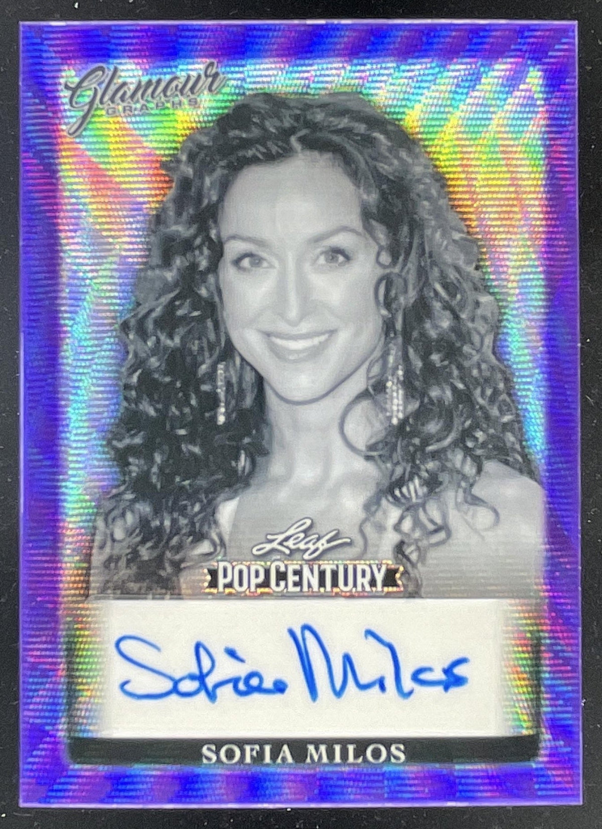 2022 Leaf Metal Pop Century Glamour Graphs Purple Wave #SM1 Sofia Milos Auto /20 product image 1, provided for visual