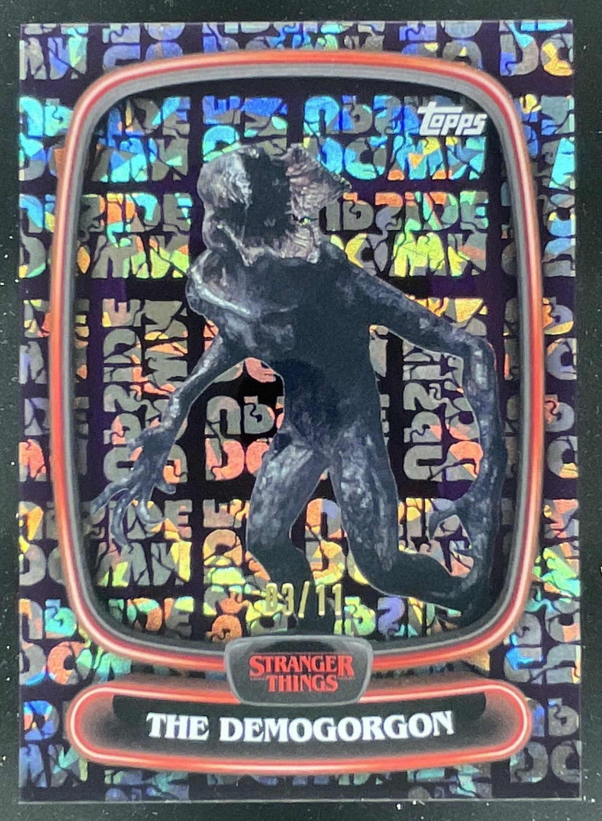 2025 Topps High Tek Stranger Things Xmas Lights Arcade Purple Demogorgon /11 product image 1, provided for visual reference