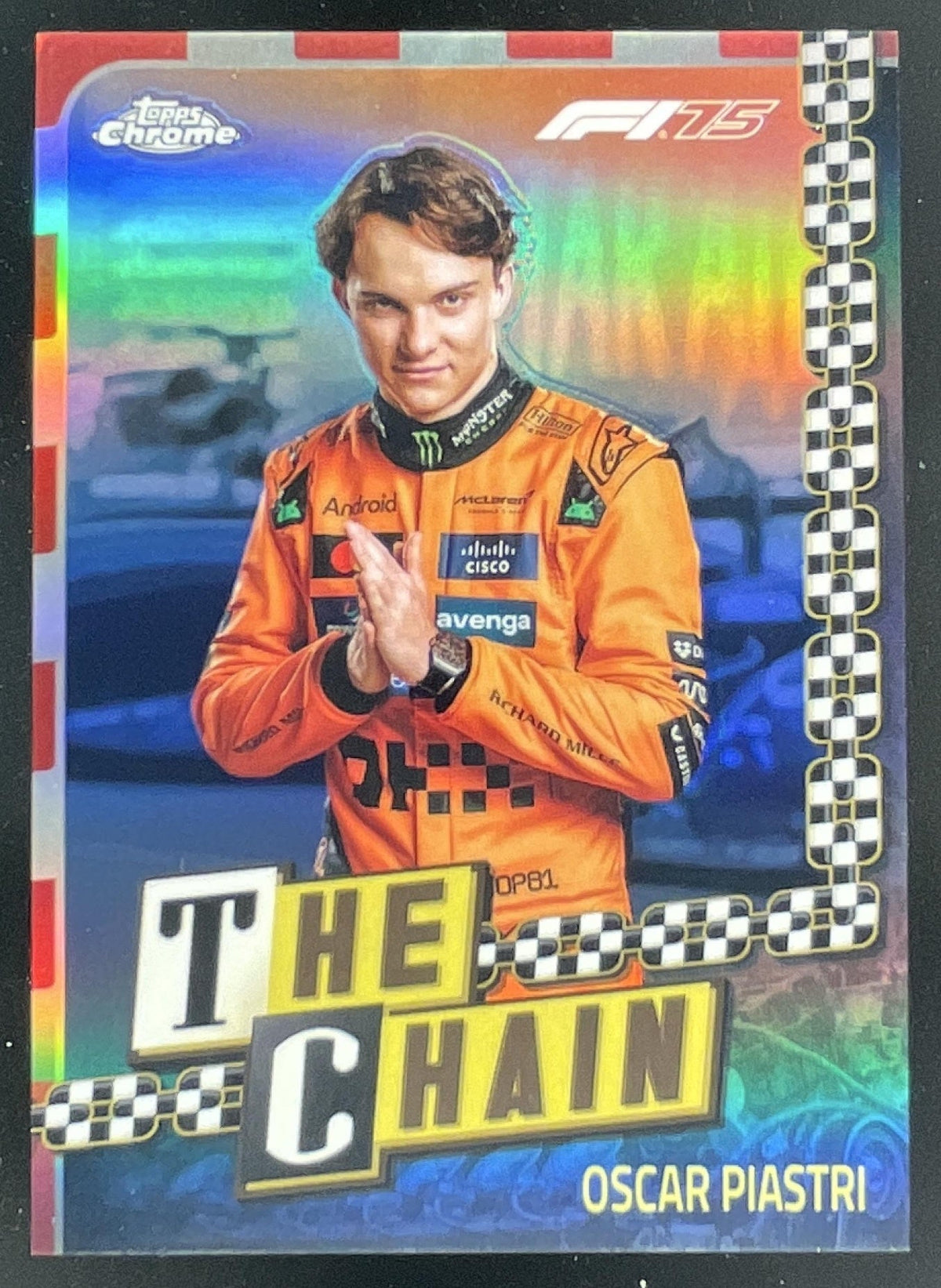 2025 Topps Chrome Formula 1 The Chain #CH-3 Oscar Piastri product image 1, provided for visual reference and product detail