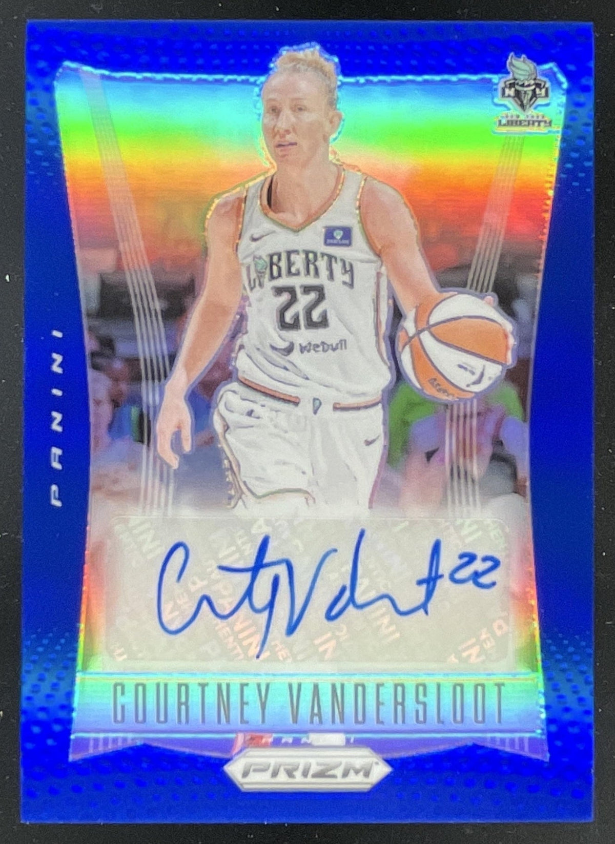 2024 WNBA Prizm Throwback Blue Prizm #TB-CV Courtney Vandersloot Auto /75 product image 1, provided for visual reference and
