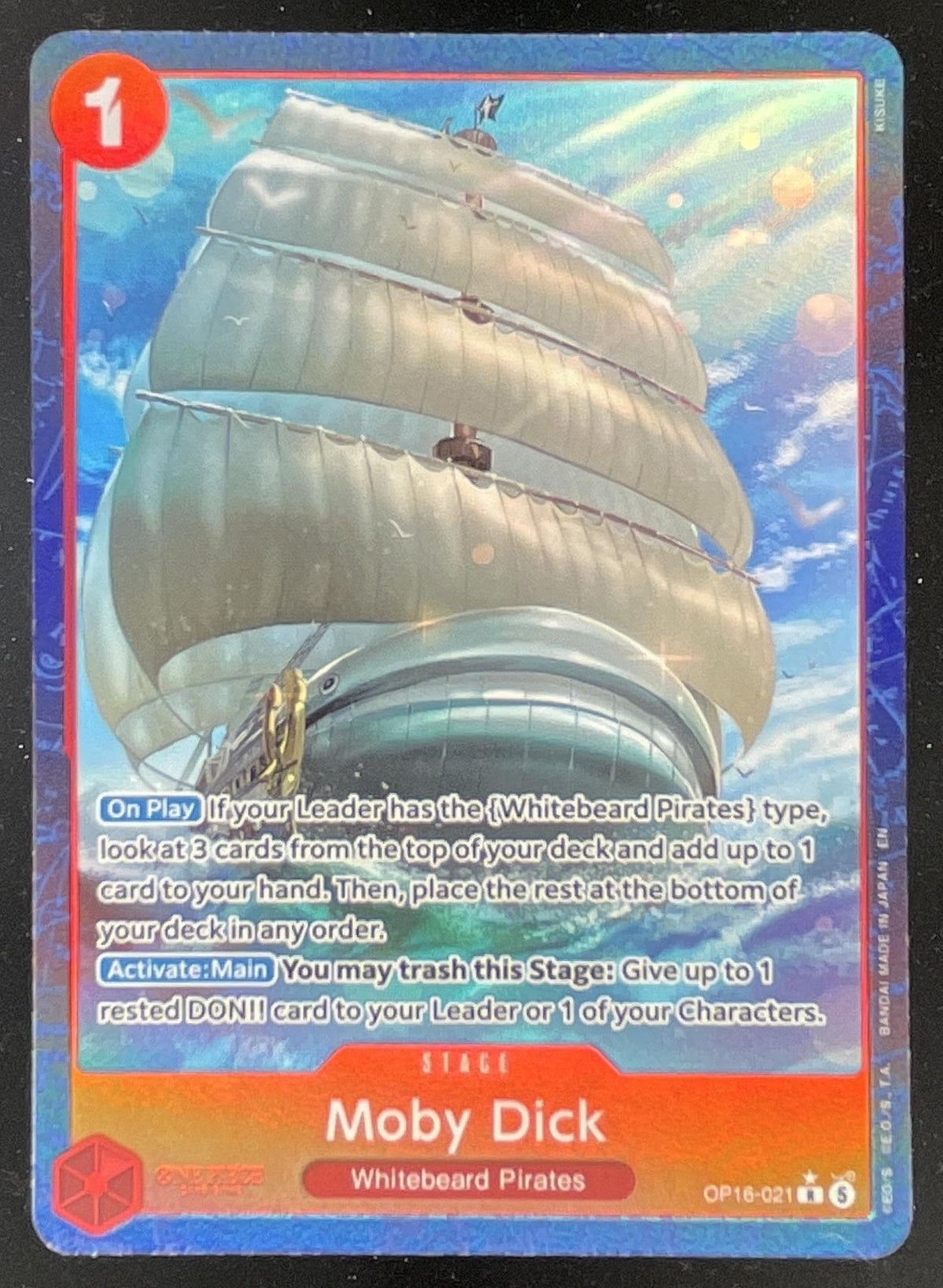 2026 One Piece The Time of Battle Alternate Art #OP16-021 Moby Dick SP product image 1, provided for visual reference and