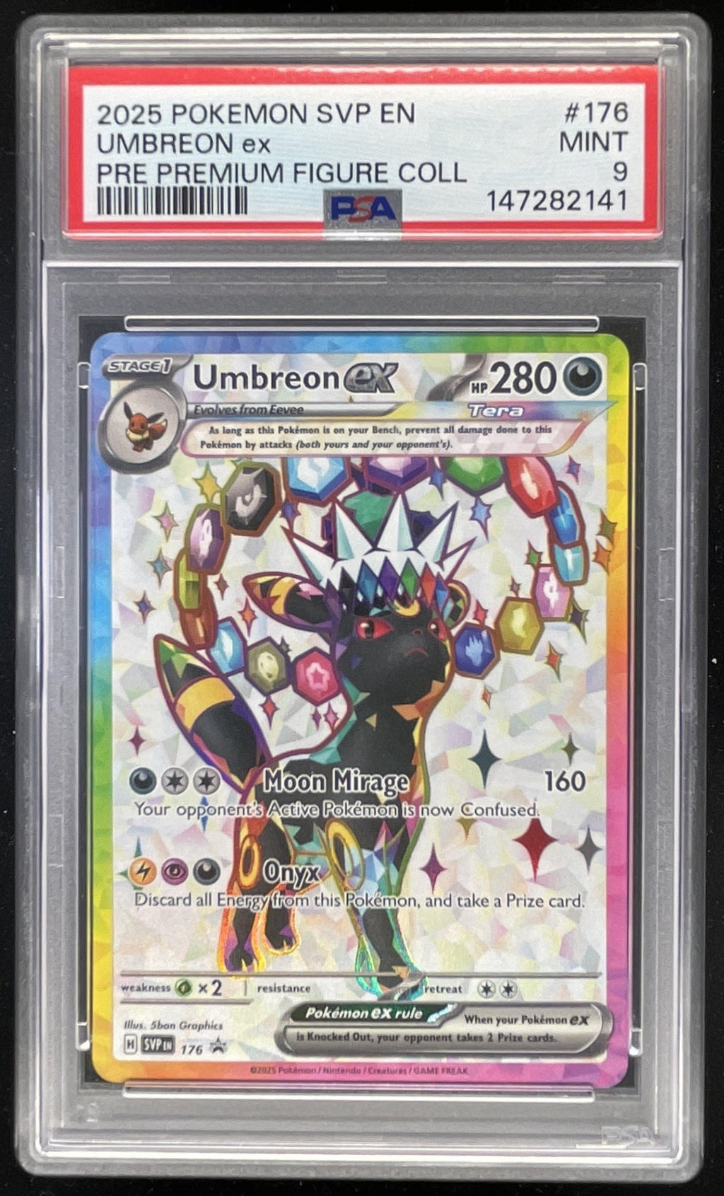 2025 Pokemon SV Black Star Promos Promos #176 Umbreon ex PSA 9 product image 1, provided for visual reference and product