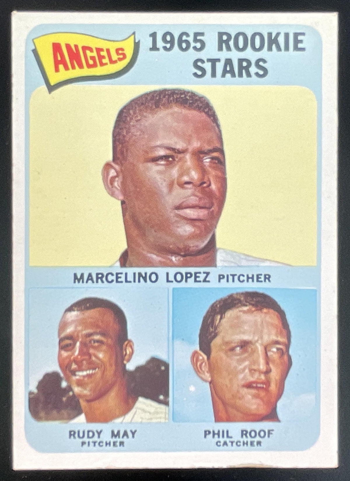 1965 Topps #537 Angels Rookie Stars Marcelino Lopez Rudy May Phil Roof RS, RC product image 1, provided for visual reference