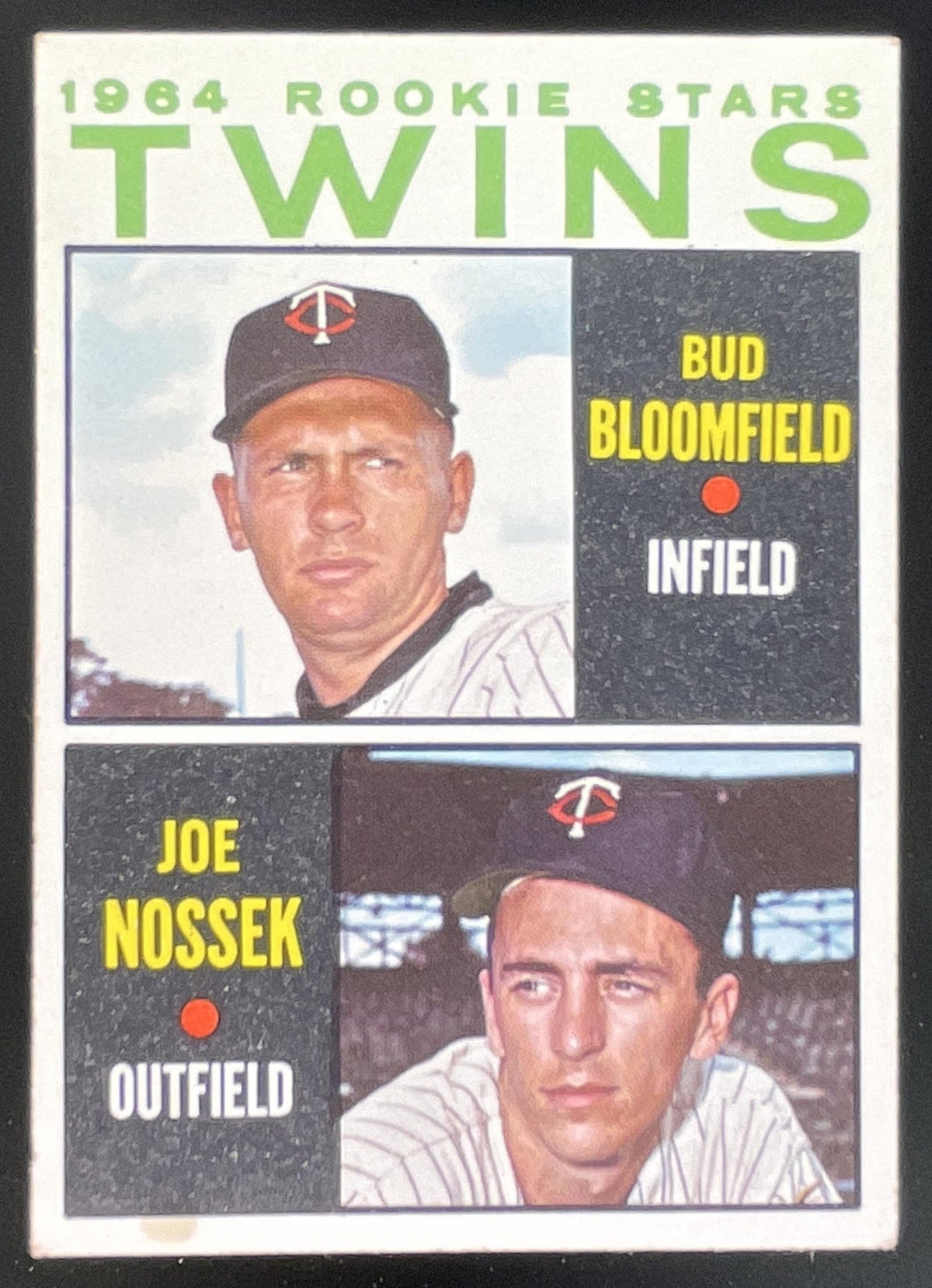 1964 Topps #532 Twins 1964 Rookie Stars Bud Bloomfield Joe Nossek UER RC product image 1, provided for visual reference and