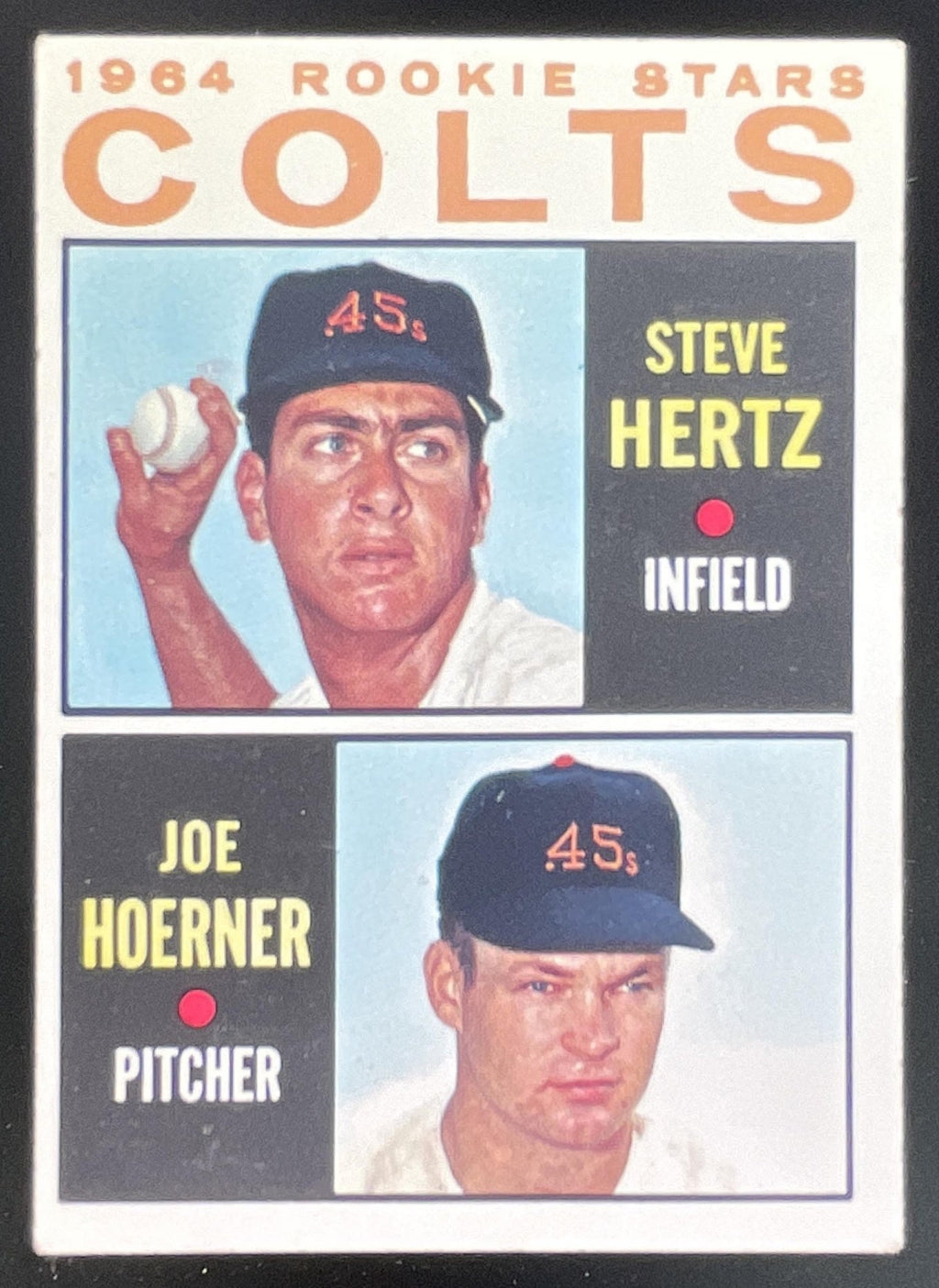 1964 Topps #544 Colts 1964 Rookie Stars Steve Hertz Joe Hoerner RC product image 1, provided for visual reference and