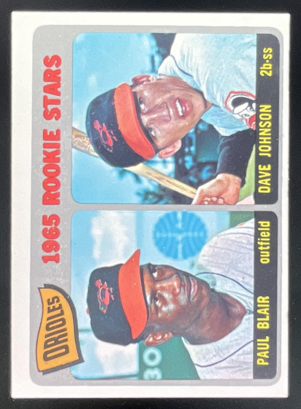1965 Topps #473 Orioles 1965 Rookie Stars Paul Blair Dave Johnson RS, RC product image 1, provided for visual reference and