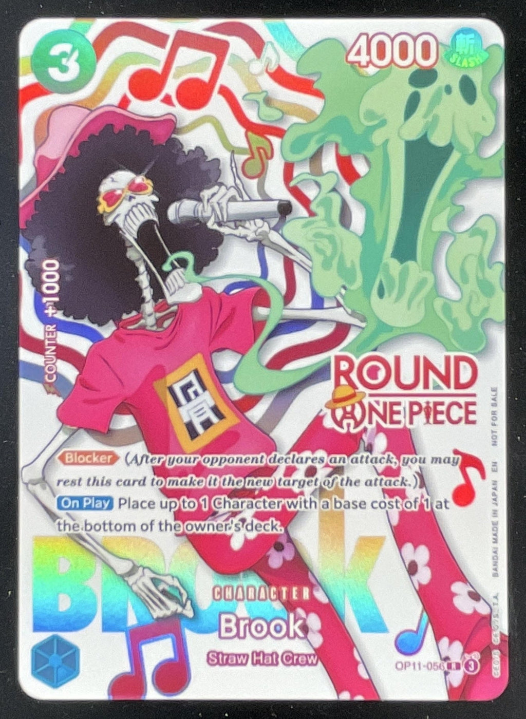 2026 One Piece Round 1 Promo Pack Rare #OP11-056 Brook product image 1, provided for visual reference and product detail