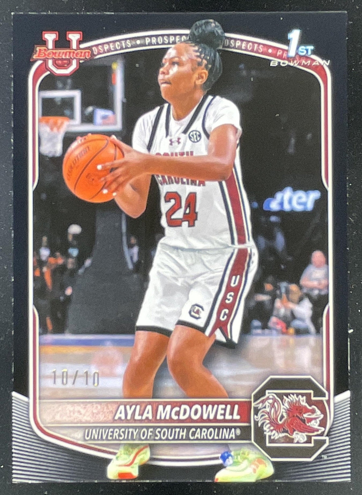2025-26 Bowman Prospects Black Border #BPP-84 Ayla McDowell RC /10 product image 1, provided for visual reference and