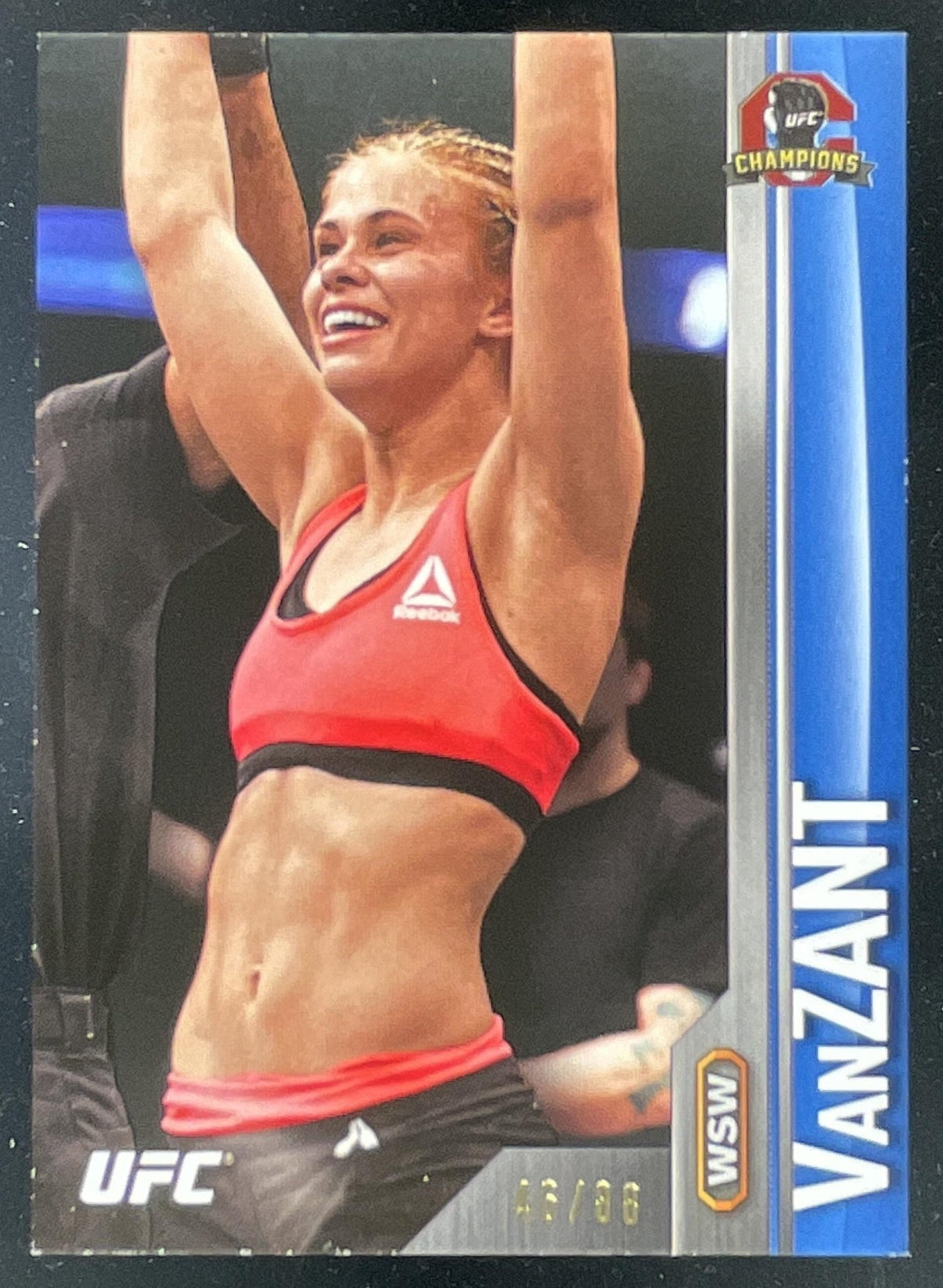 2015 Topps UFC Champions Black #161 Paige VanZant /188 product image 1, provided for visual reference and product detail