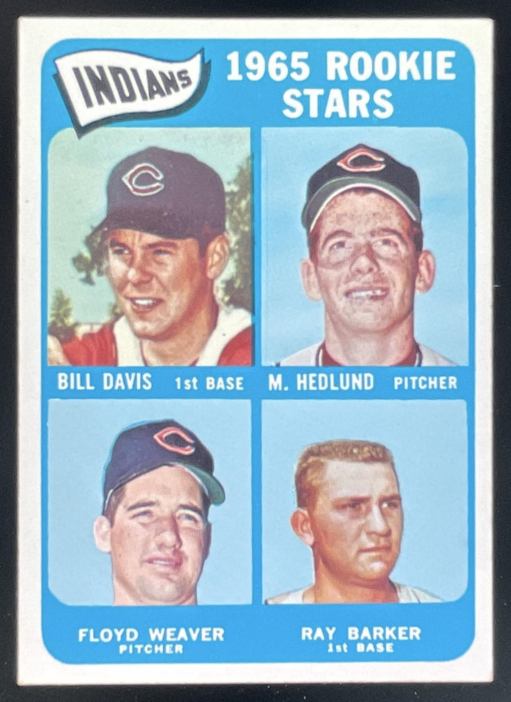 1965 Topps #546 Indians Bill Davis Mike Hedlund Floyd Weaver Ray Barker RS, RC product image 1, provided for visual