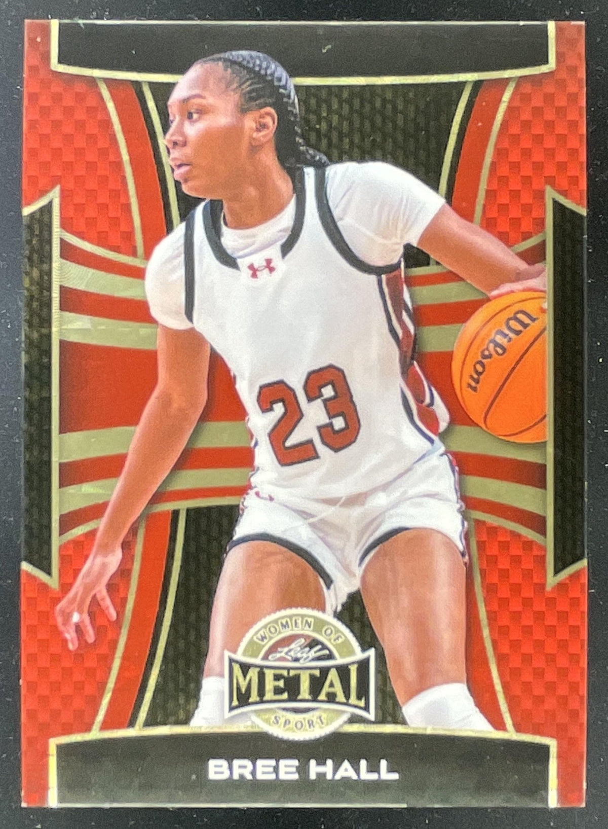 2025 Leaf Metal Women Of Sport Crystal Red #19 Bree Hall 1/1 product image 1, provided for visual reference and product