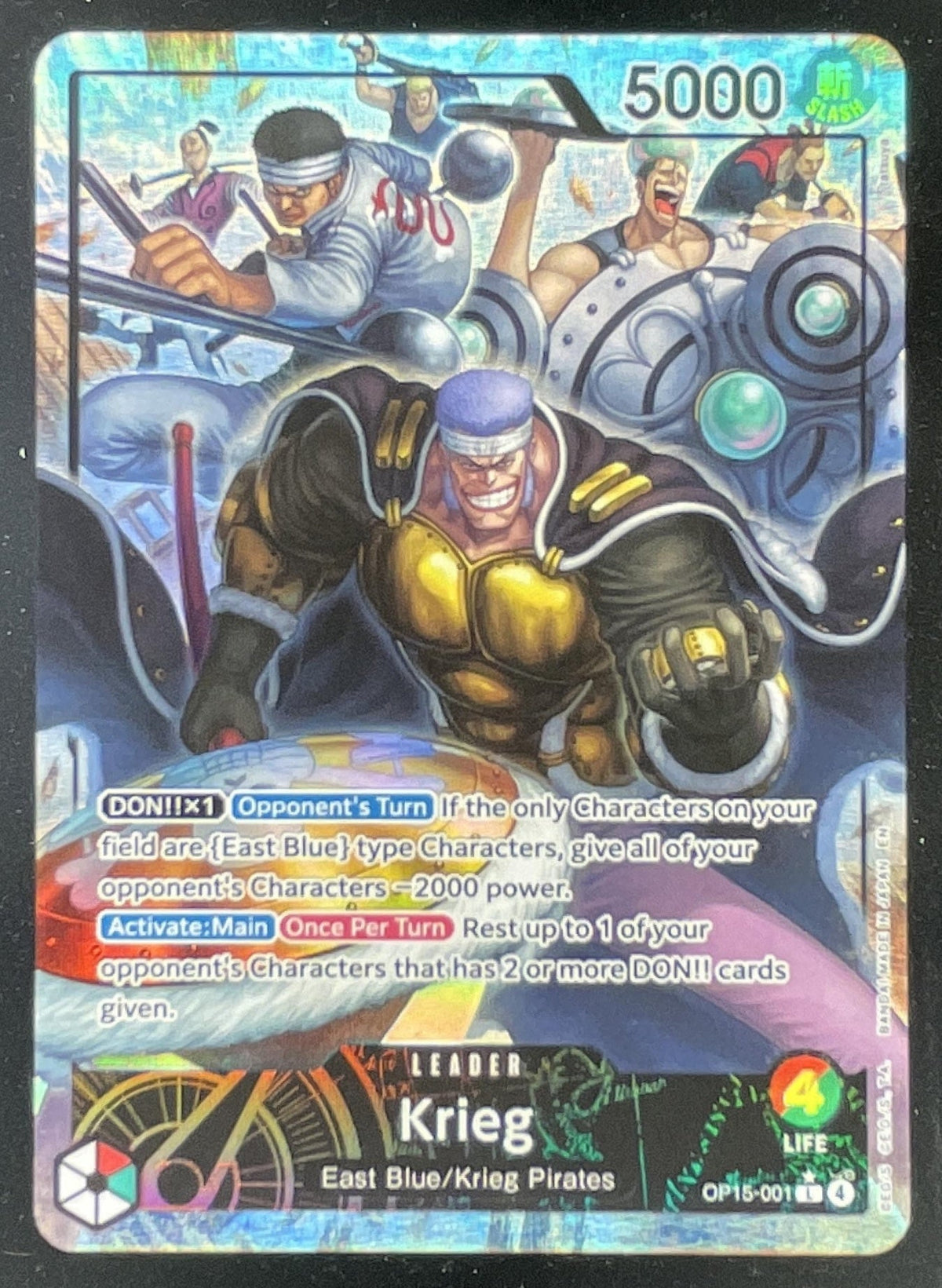 2026 One Piece Adventure on Kami's Island Alternate Art #OP15-001 Krieg product image 1, provided for visual reference and