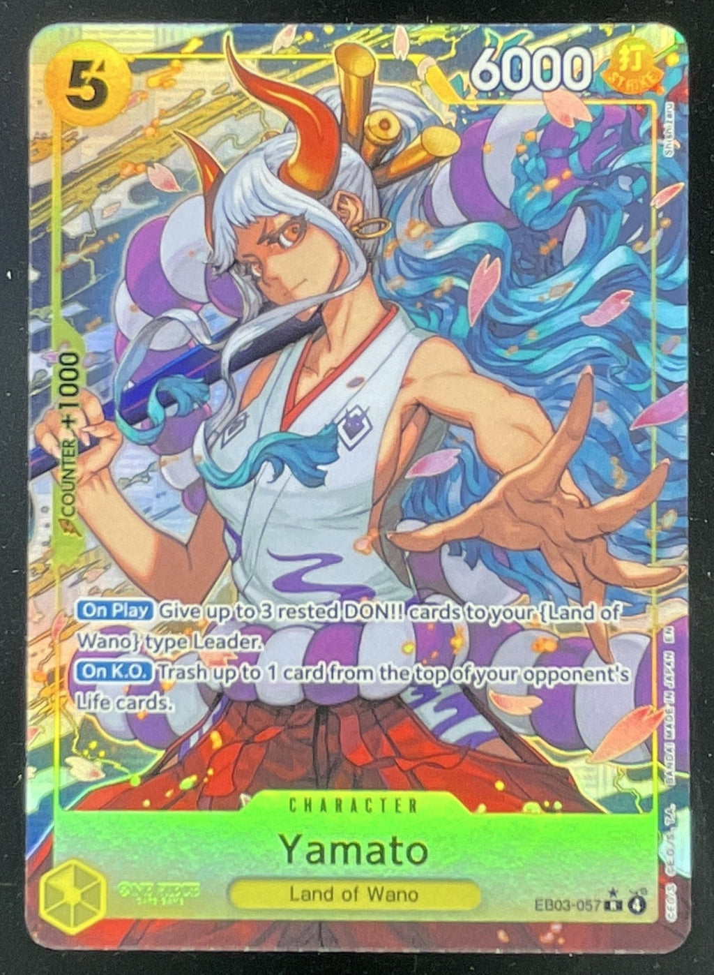 2026 One Piece Heroines Edition Rare #EB03-057 Yamato product image 1, provided for visual reference and product detail