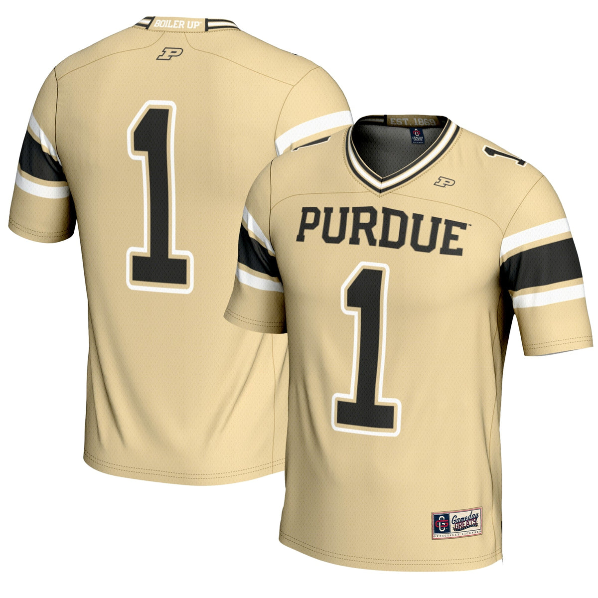 #1 Purdue Boilermakers Endzone Football Jersey - Gold product image 1