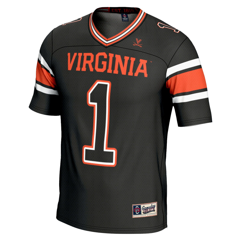 #1 Virginia Cavaliers Endzone Football Jersey - Black product image 3
