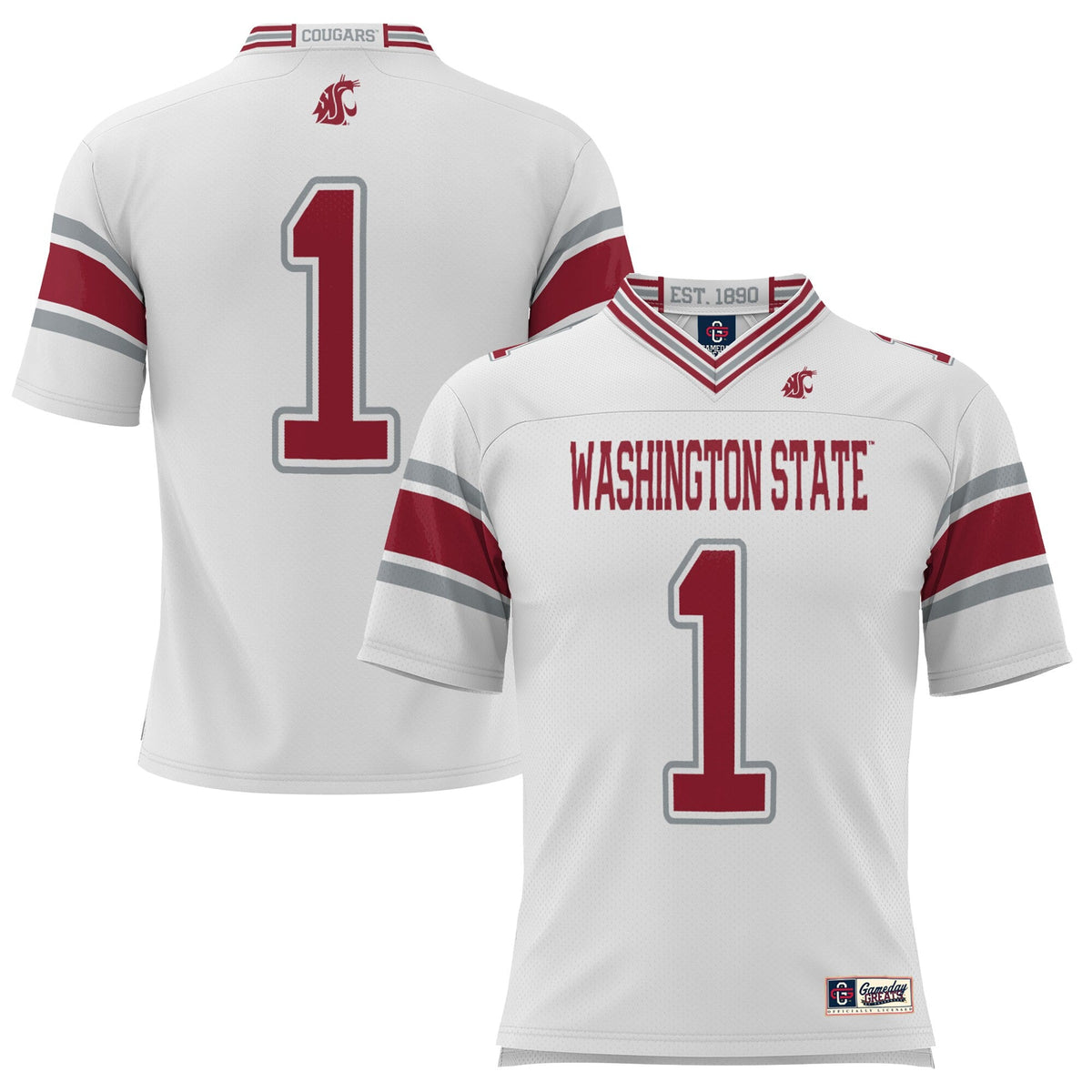 #1 Washington State Cougars Endzone Football Jersey - White product image 2
