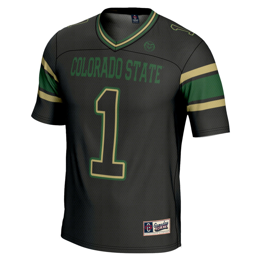 #1 Colorado State Rams Endzone Football Jersey - Black product image 3
