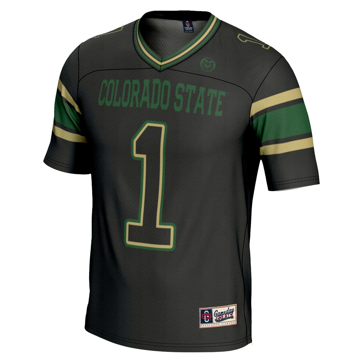 #1 Colorado State Rams Endzone Football Jersey - Black product image 3