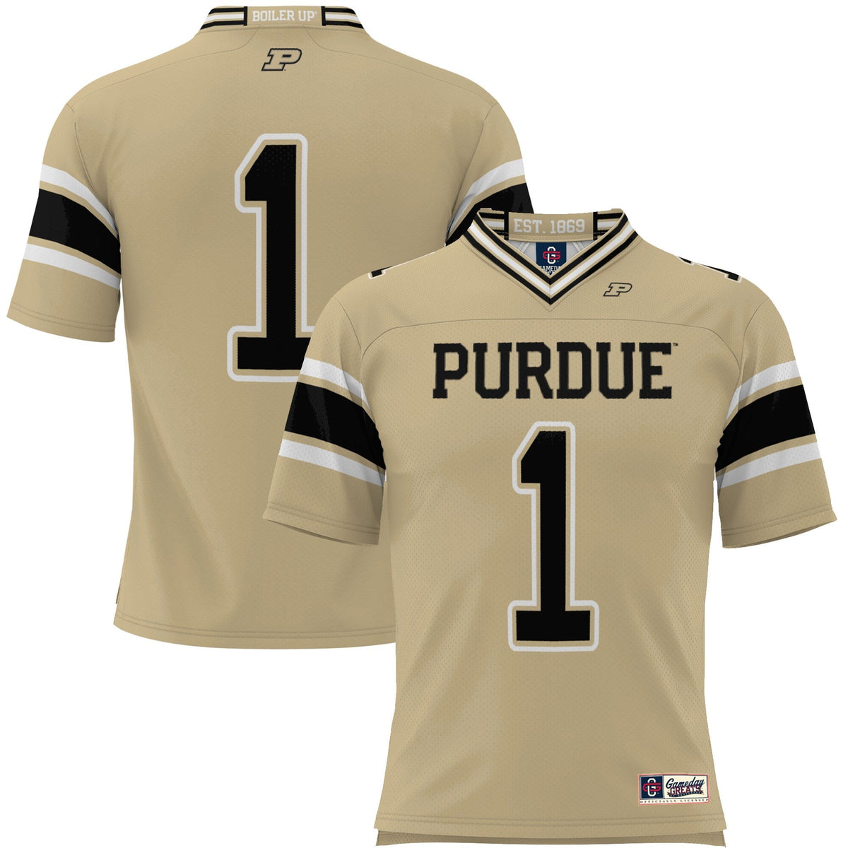 #1 Purdue Boilermakers Endzone Football Jersey - Gold product image 2