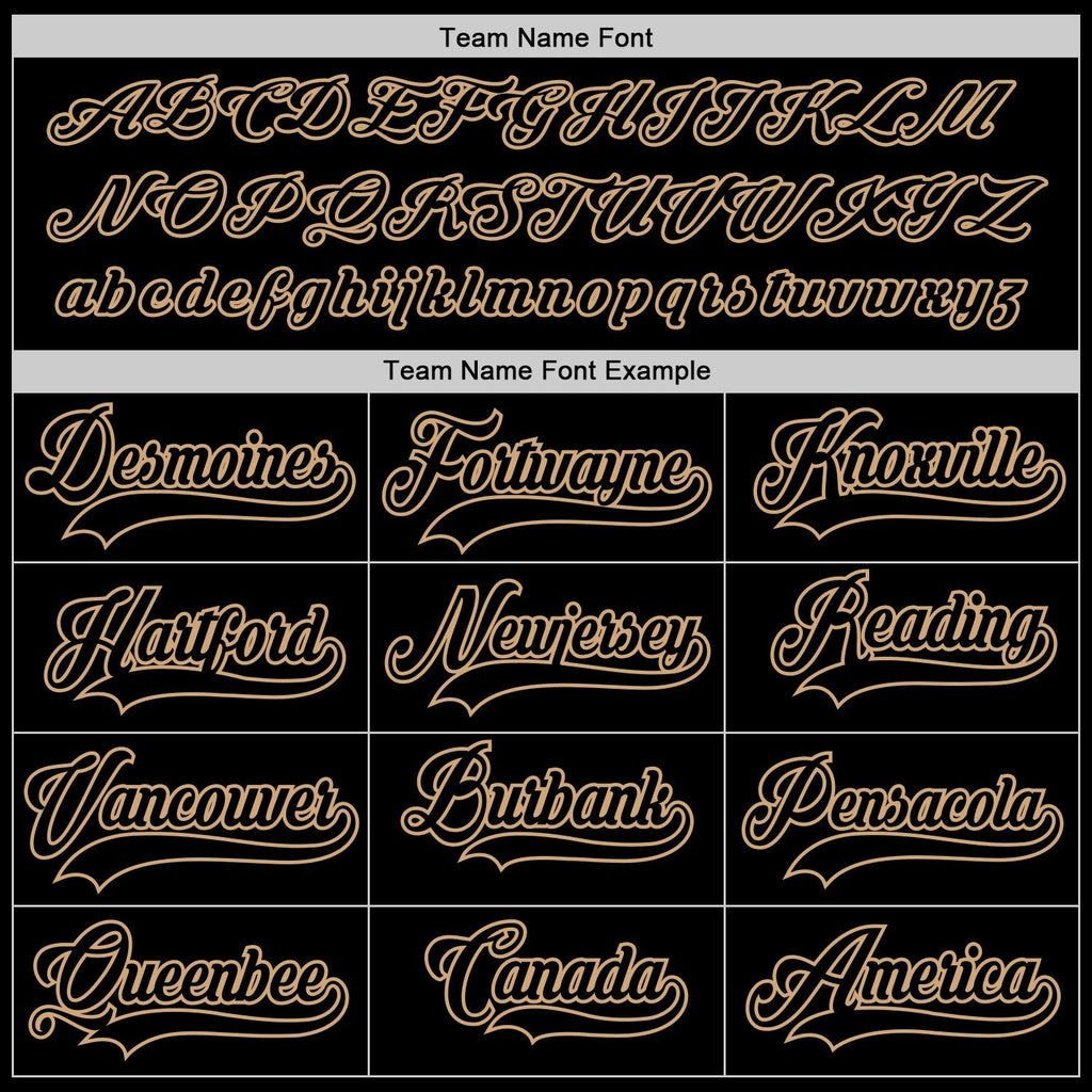 Custom Hockey Jersey - Black Black-Old Gold product image 7