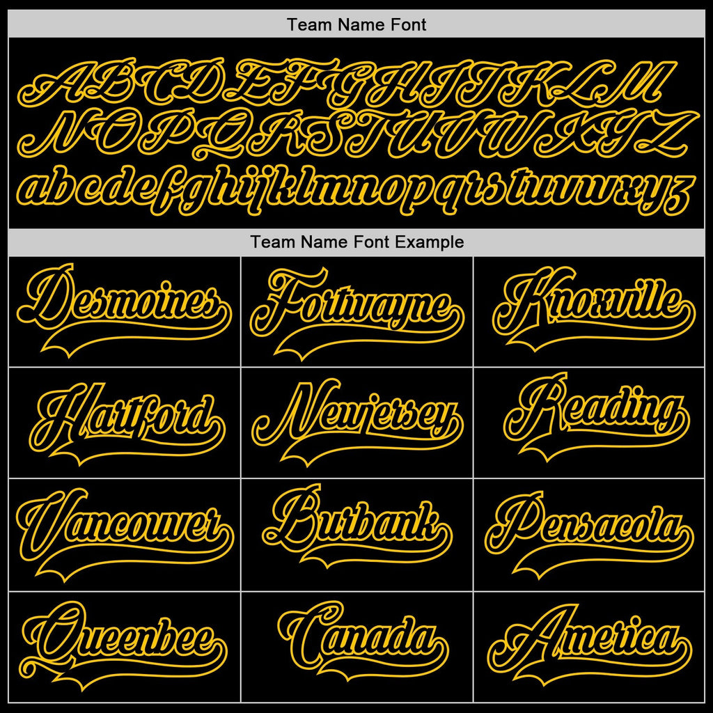 Custom Hockey Jersey - Black Black-Gold product image 7