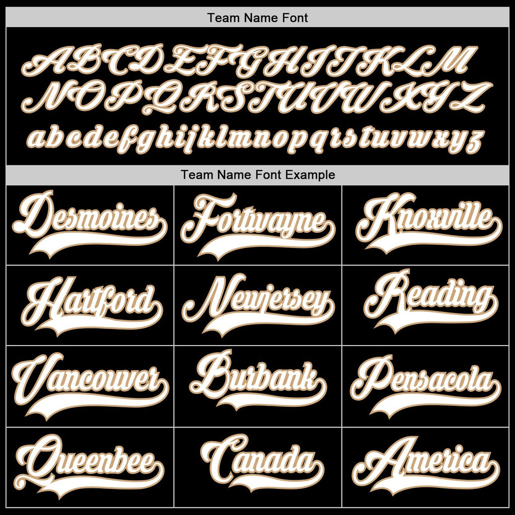 Custom Hockey Jersey - Black White-Old Gold product image 4