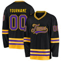 Custom Hockey Jersey - Black Purple-Gold product image 1