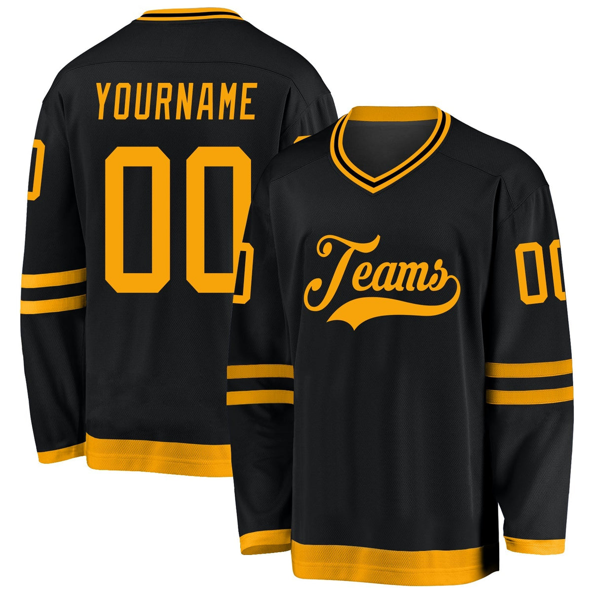 Custom Hockey Jersey - Black Gold product image 1