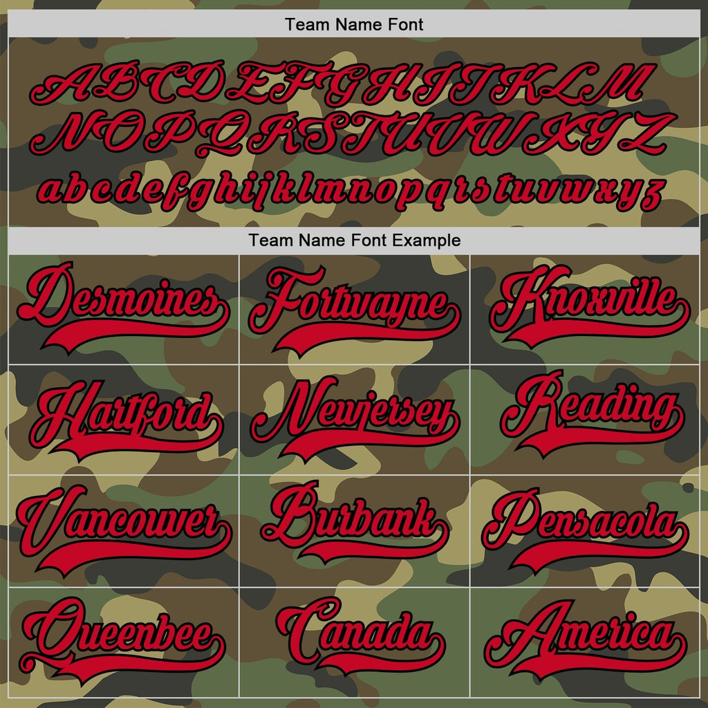 Custom Hockey Jersey - Camo Red-Black Salute To Service product image 4