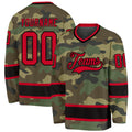 Custom Hockey Jersey - Camo Red-Black Salute To Service product image 1