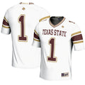 #1 Texas State Bobcats Endzone Football Jersey - White product image 1