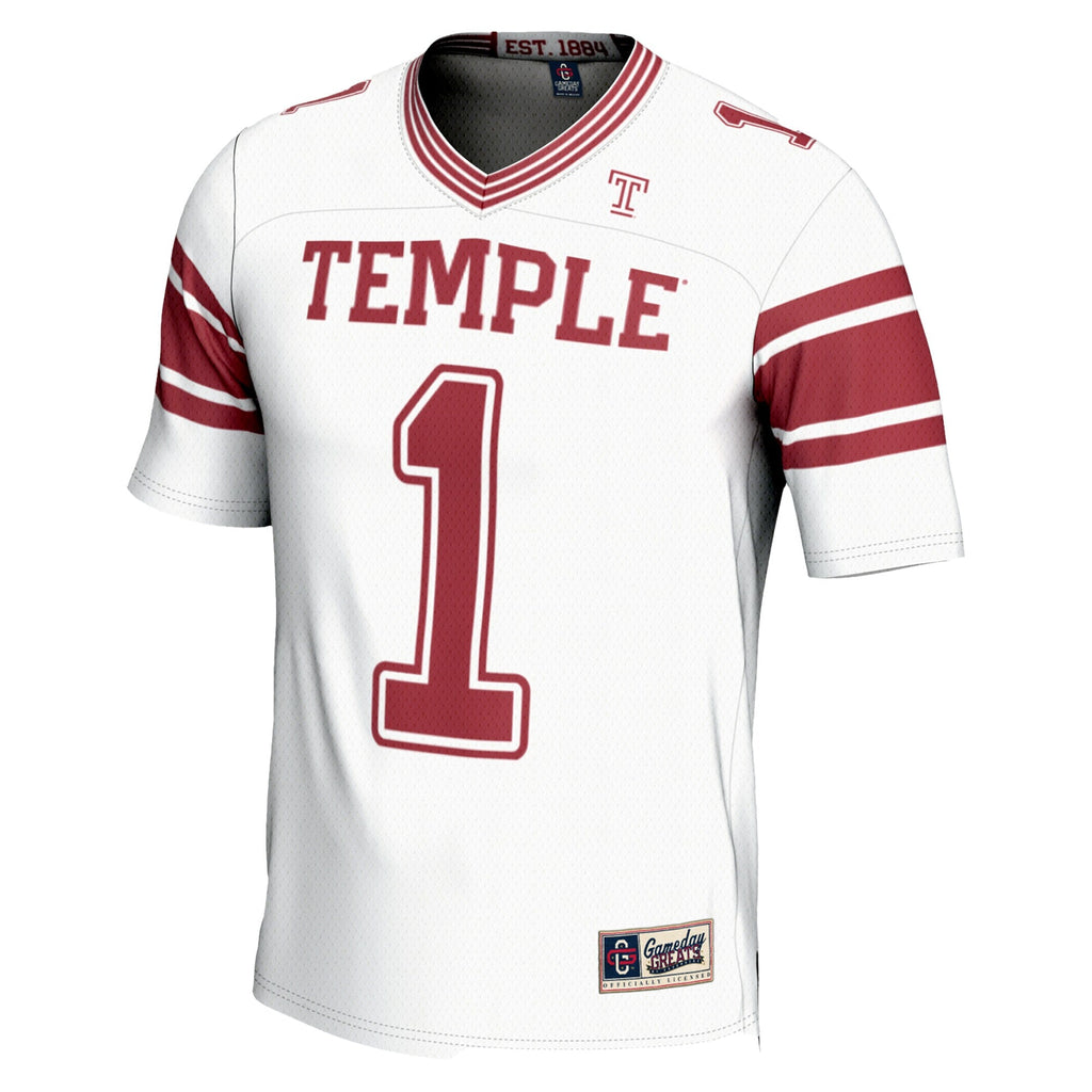 #1 Temple Owls Endzone Football Jersey - White product image 3