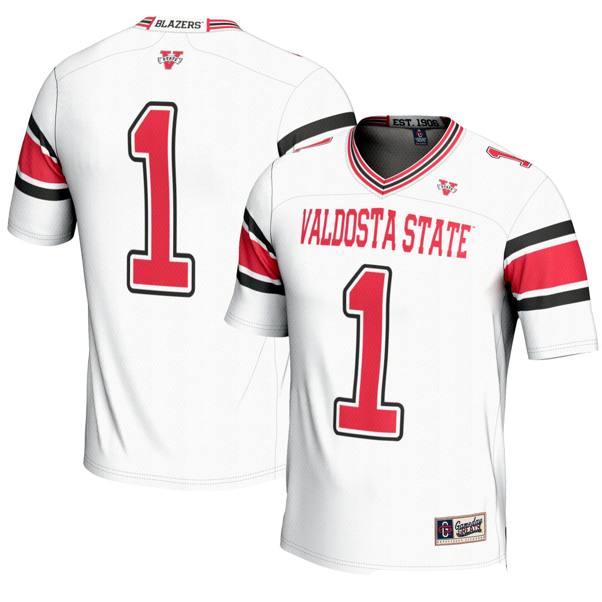 #1 Valdosta State Blazers Endzone Football Jersey - White product image 1