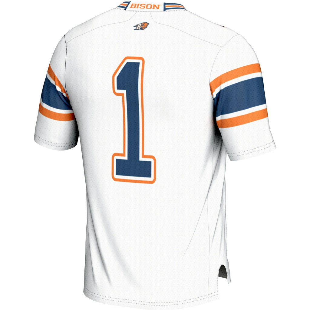 #1 Bucknell Bison Endzone Football Jersey - White product image 4